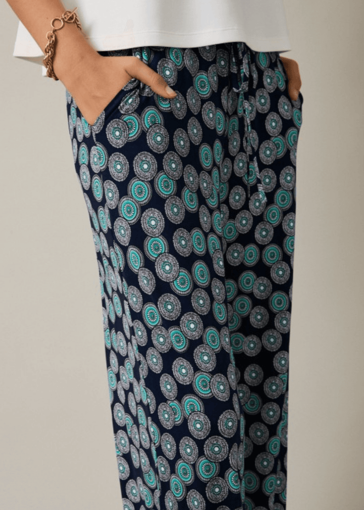 Shop the Sand Dollar Seas Drawstring Pants — lightweight jersey stretch, relaxed fit, side pockets &amp; drawstring waist. Casual comfort, Made in USA.