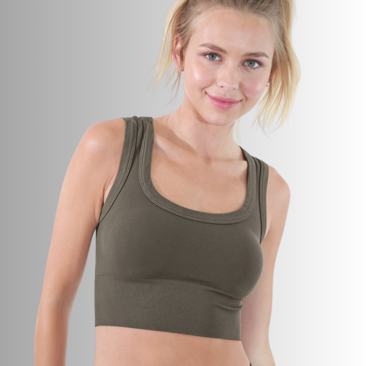 NikiBiki Ladies White Cropped Tank Top Style