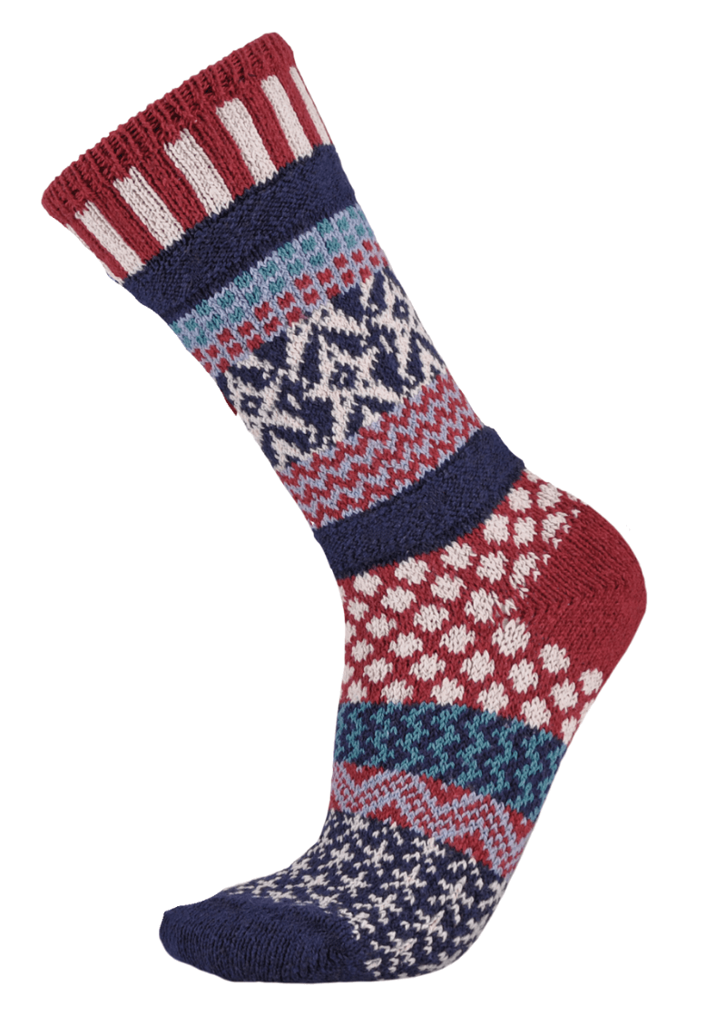 Solmate STARS AND STRIPES Knitted Crew Socks | Made in USA | These socks are delightfully mismatched &amp; so very comfortable.  American Made Women&