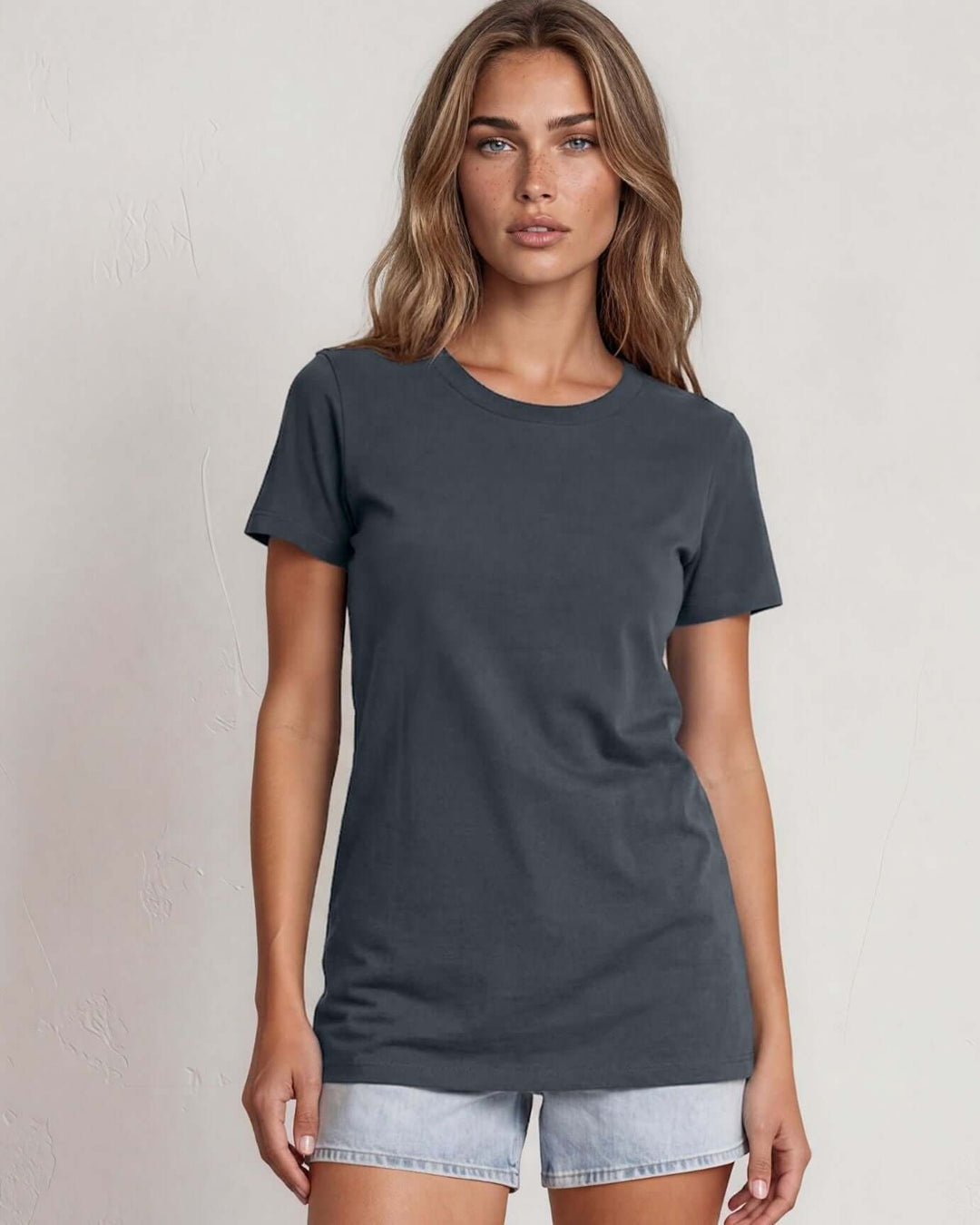 The True American Women's T-shirt - Super soft 100% combed ring-spun cotton crew neck tee, made in the USA with USA-milled fabric. Classic fit, effortless style.
