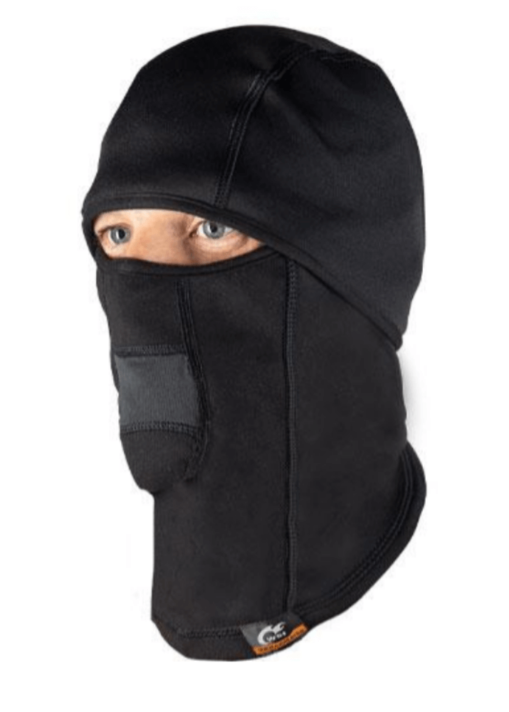 Made in USA WSI Sportswear Men's HEATR® Windstop thermal Hood in Black, Product # XLH093 Warmest: Ideal for temperatures of -20° to 50° New and Improved HEATR®, Balaclavas