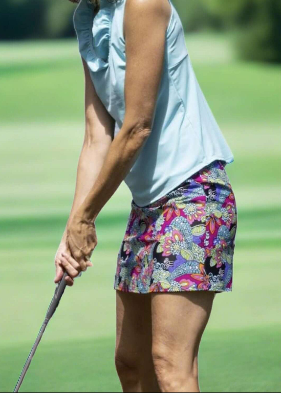Ladies Active Wear Court Skort in Blooming Bouquet Print by Southwind Apparel | Made in USA | For Golf, Tennis, Pickle Ball, Lunch, Vacation Wear for Spring &amp; Summer | Classy Cozy Cool Women&
