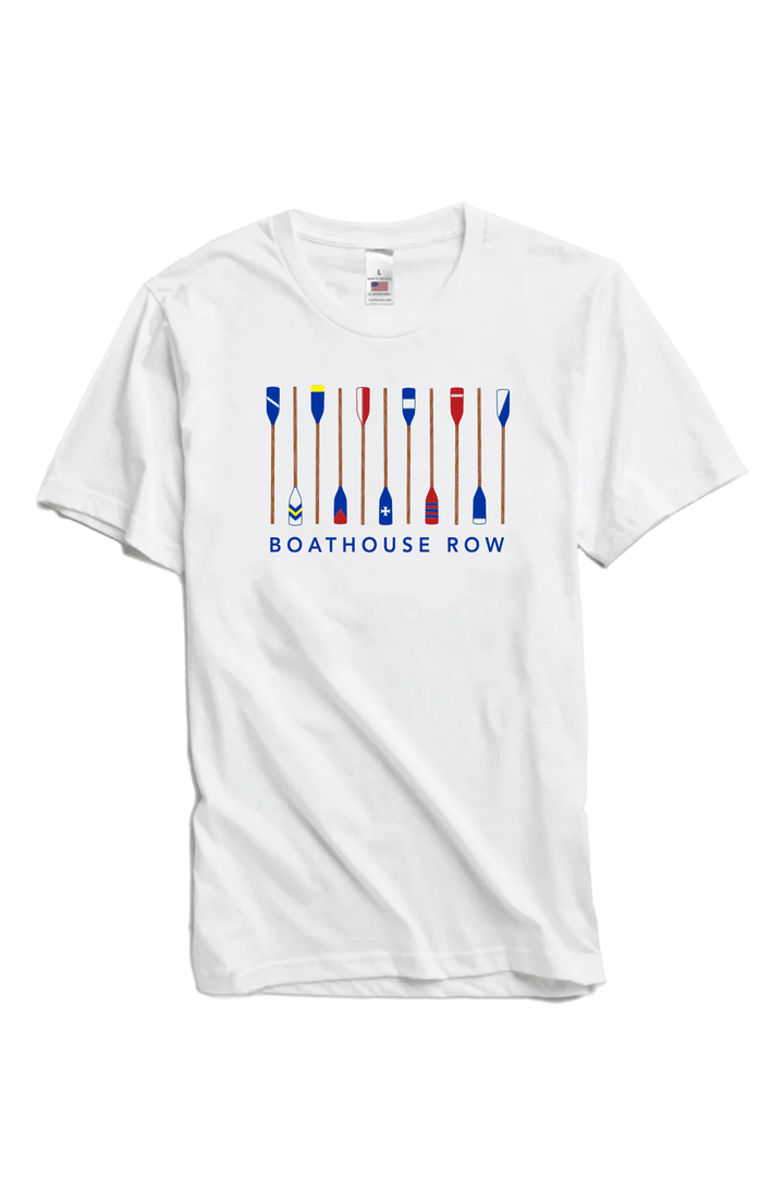 Made in USA Boathouse Graphic Cotton Short Sleeve T-Shirt with different Graphics to Choose from in White, Navy or Gray