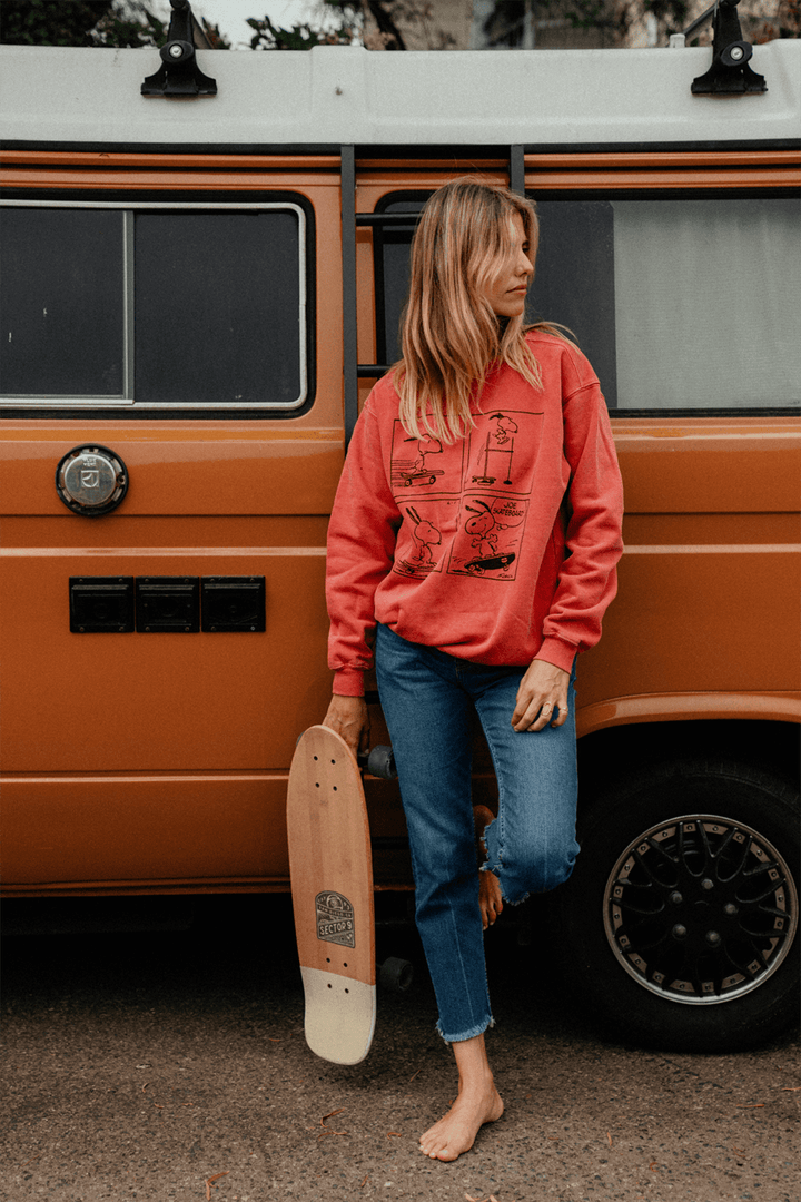 Embrace sustainable charm with our Vintage Snoopy Sweatshirt, part of our Peanuts Sweatshirts collection. Featuring Snoopy&