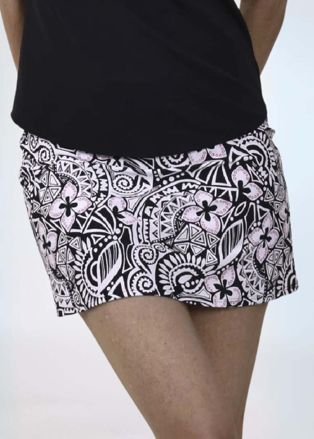 Ladies Active Wear Court Skort in Mesmerized Print by Southwind Apparel | Made in USA | For Golf, Tennis, Pickle Ball, Lunch, Vacation Wear for Spring &amp; Summer | Classy Cozy Cool Women&