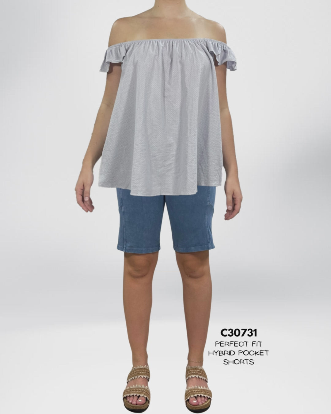 Adaline Ruffled Cotton Top CLEARANCE FINAL SALE