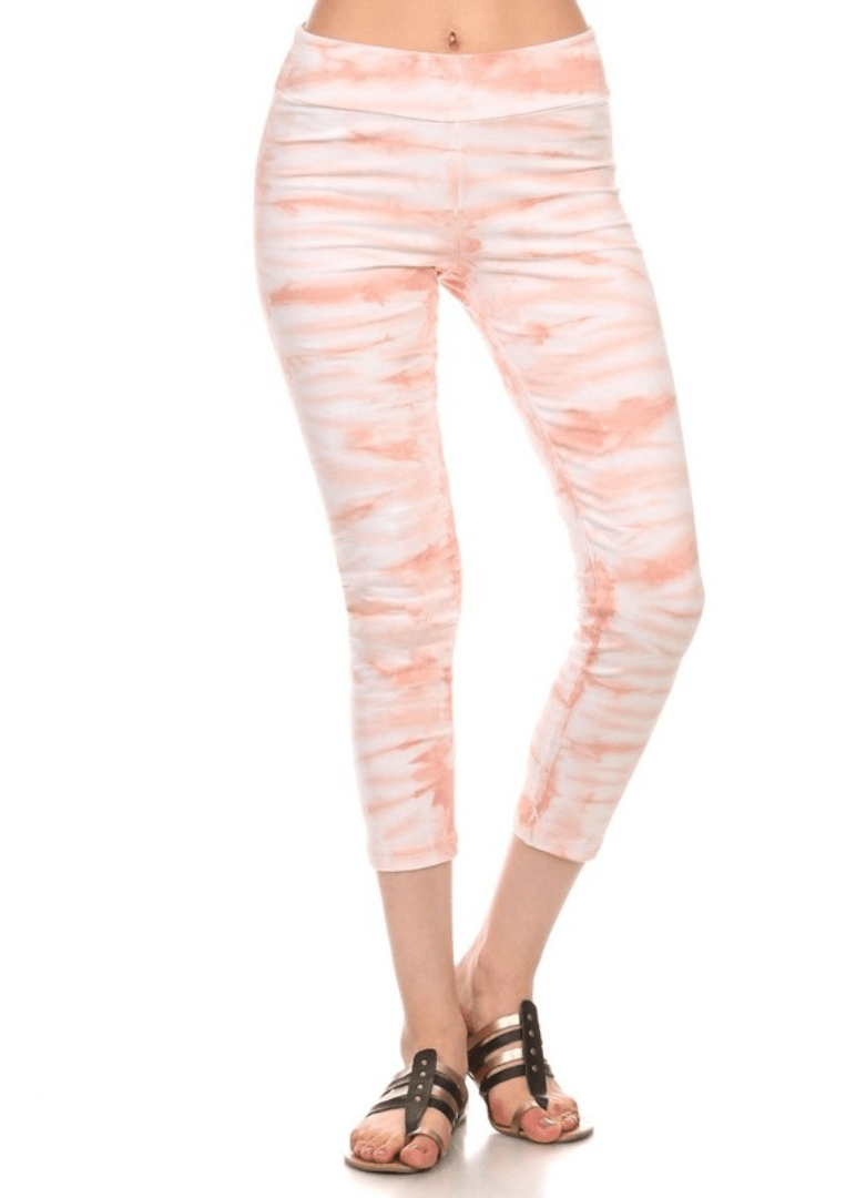 Apricot Tie Dye Capri Leggings | Style