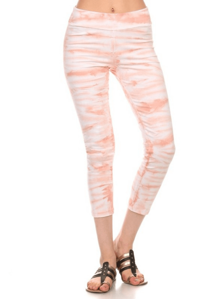 Apricot Tie Dye Capri Leggings | Style