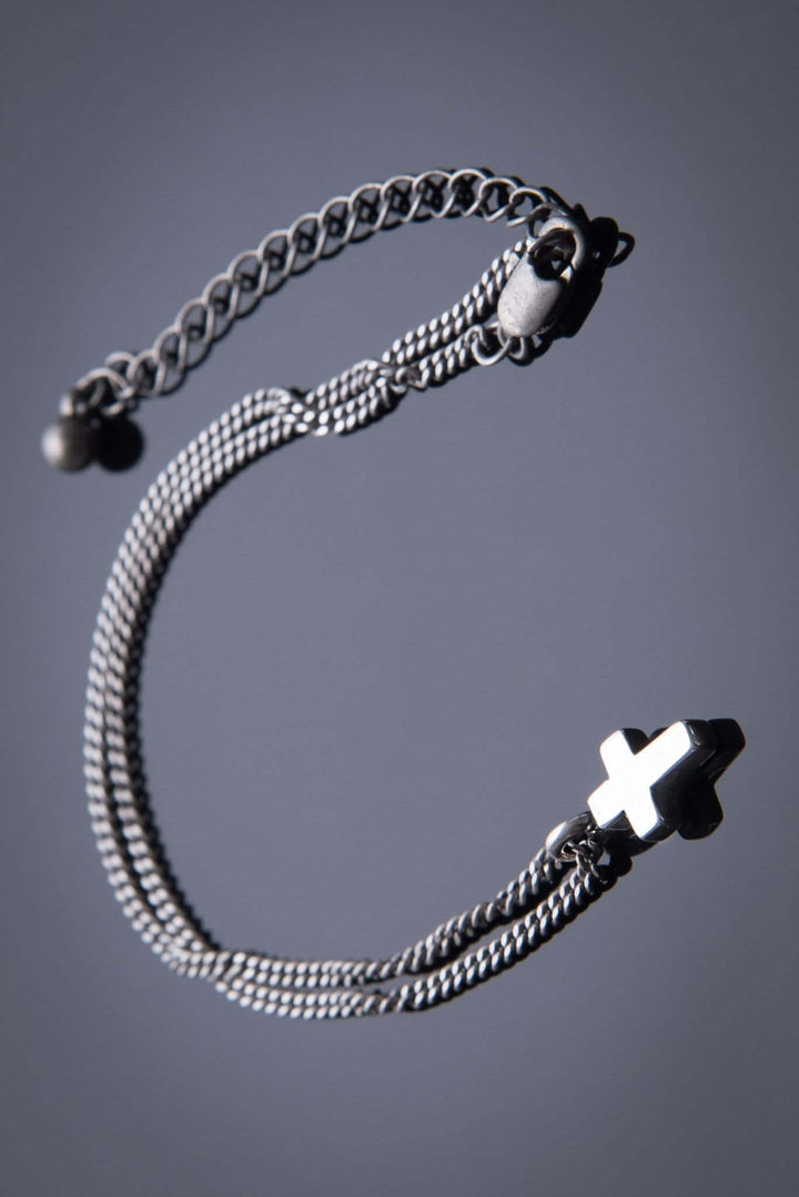 Handcrafted solid sterling silver cross choker necklace on stainless steel. Choker to 22 inch. Made in USA with a lifetime warranty