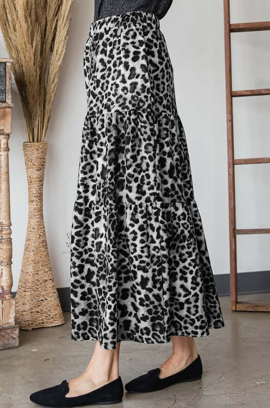 Proudly Made in USA This trendy maxi skirt features a button detail in the front and the elastic waistline combines comfort and style | Women&
