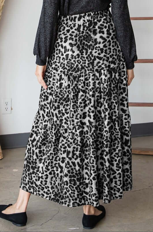 Proudly Made in USA This trendy maxi skirt features a button detail in the front and the elastic waistline combines comfort and style | Women&