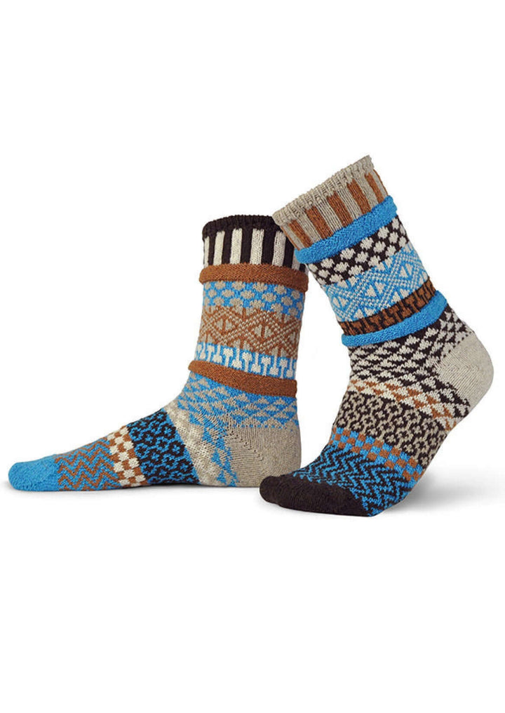 Solmate WALNUT Wool Blend Knitted Crew Socks Proudly Made USA | These socks are delightfully mismatched &amp; so very comfortable.  Classy Cozy Cool 