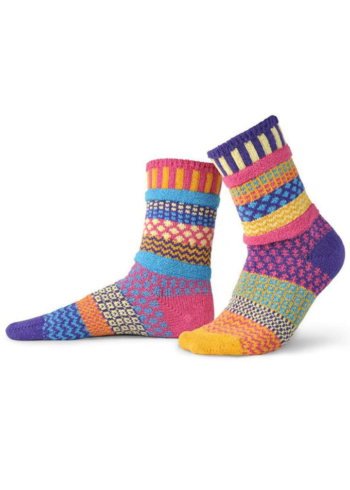 Solmate SUNNY Knitted Crew Socks Proudly Made USA | These socks are delightfully mismatched &amp; so very comfortable.  Classy Cozy Cool Women&