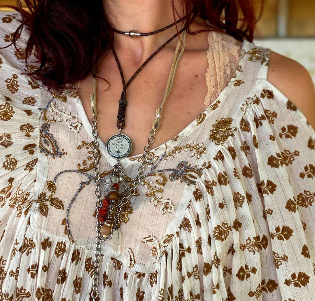 Brand: Spirit LaLa - Vintage Bicycle Long Drop Necklace -  BoHo, Gift Idea, Inspirational quote, Jewelry, jewelry made in USA, Long Drop Necklace, Made in America, made in usa, Made Local, Necklace, Pendant, Statement Necklace, Vintage, Vintage Bicycle, Women - Classy Cozy Cool Boutique
