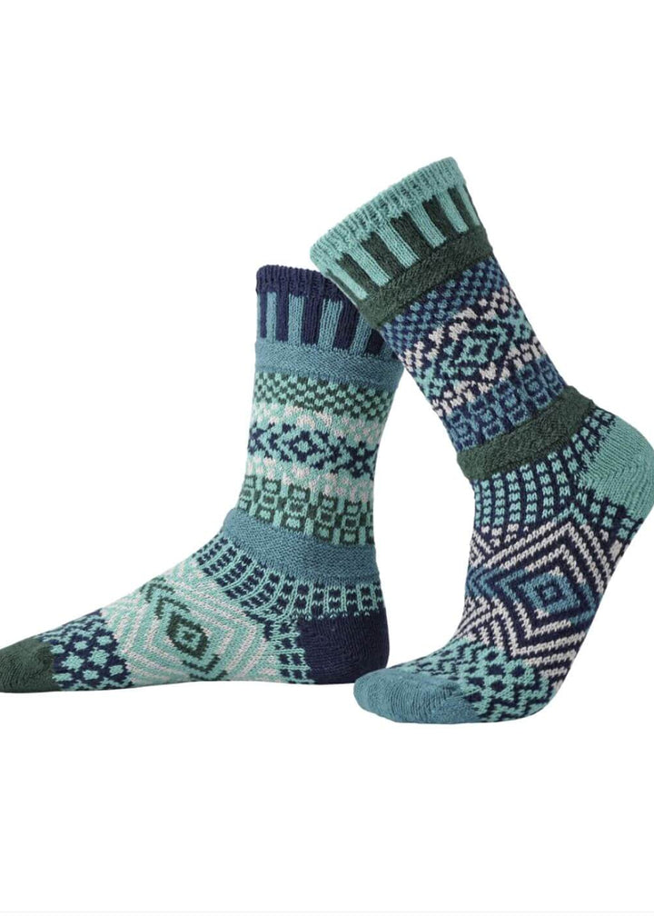 Solmate Socks EVERGREEN Knitted Crew Socks Proudly Made USA | These socks are delightfully mismatched &amp; so very comfortable. American Made Clothing