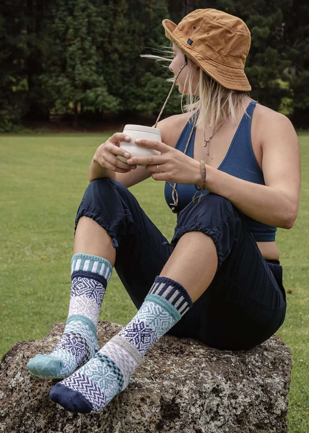 Solmate Socks SNOWFALL Knitted Crew Socks Proudly Made USA | These socks are delightfully mismatched &amp; so very comfortable. American Made Clothing